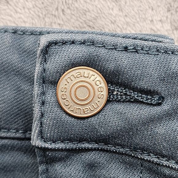 Maurices M Jeans Womens 18W Blue Tapestry High Rise Slim Straight Ankle Stretch - Picture 2 of 13